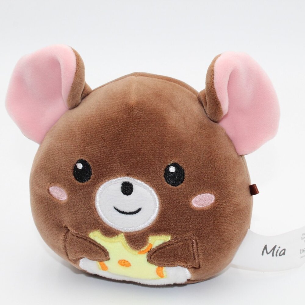Bendon Brown Mia the Mouse Eating Cheese Plush Stuffed Animal Mini 5" NWOT
